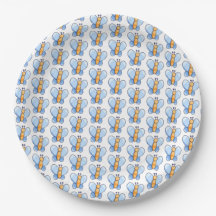 Happy butterfly Baby shower Paper Plate