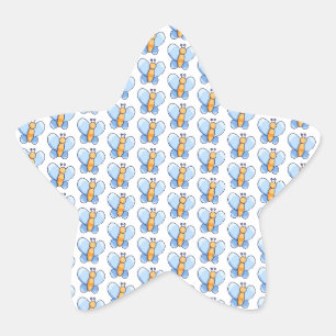 Happy Butterfly Baby Shower Stickers