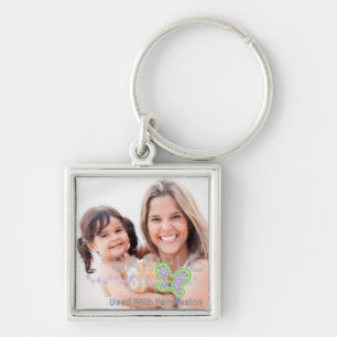 Happy Butterfly Custom Photo Keychain
