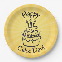 Happy Cake Day  Paper Plate