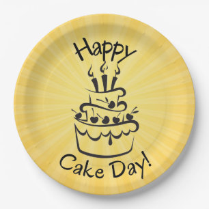 Happy Cake Day Paper Plate