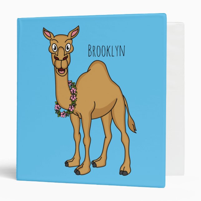Happy camel cartoon illustration binder (Front/Inside)
