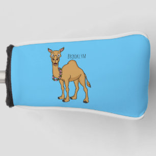 Happy camel cartoon illustration golf head cover