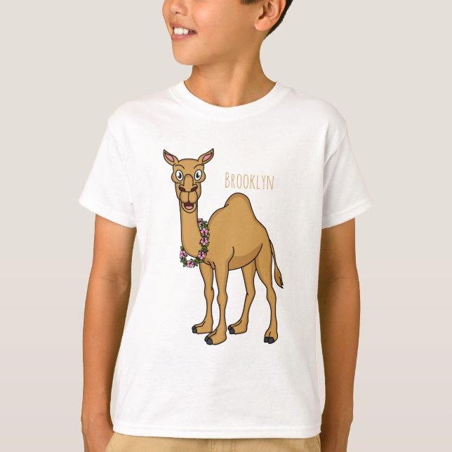 Happy camel cartoon illustration  T-Shirt (Front)
