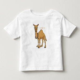 Happy camel cartoon illustration toddler t-shirt