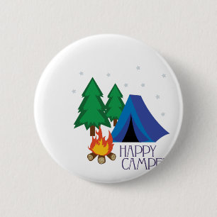 Happy Camper 2 Inch Round Button