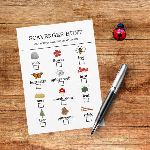 Happy Camper Adventure Birthday Scavenger Hunt Program