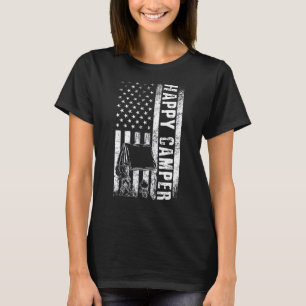 Happy Camper American Flag Camping Men Women T-Shirt