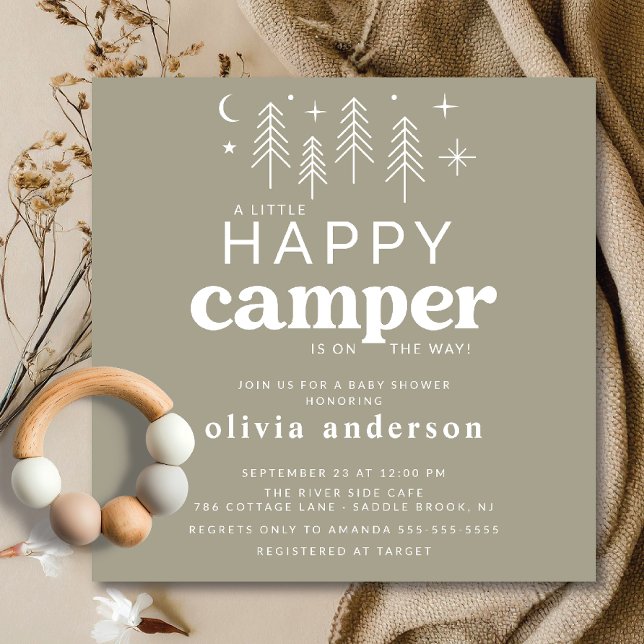Happy Camper Baby Shower Invitation (Creator Uploaded)