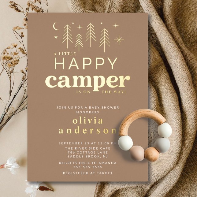 Happy Camper Baby Shower Invitation (Creator Uploaded)