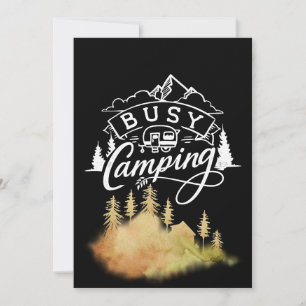 Happy Camper Busy Camping Invitation