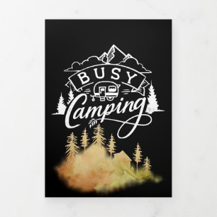 Happy Camper Busy Camping Tri-Fold Card