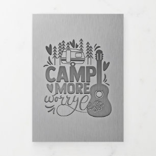 Happy Camper Camp More Worry Tri-Fold Card