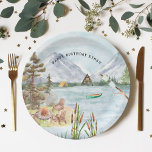 Happy Camper | Camping Birthday Party Paper Plate<br><div class="desc">Starting with a fabulous, printed invitation, set the tone with a unique design then carry the theme through the entire event. Your event will be picture perfect from beginning to end with special little extras. At the party, consider personalized party favours for an extra special touch. The design features a...</div>