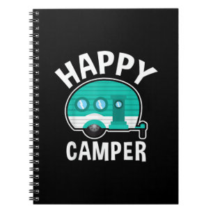 Happy Camper Camping Car Caravan Funny Vacation Notebook