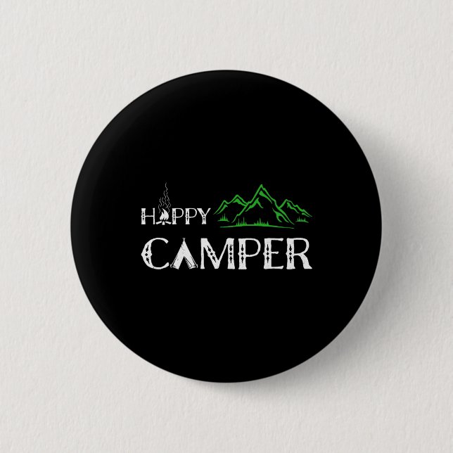 Happy Camper - Camping For Men  2 Inch Round Button (Front)