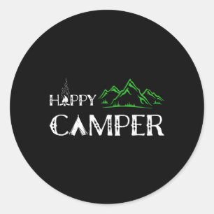 Happy Camper - Camping For Men Classic Round Sticker