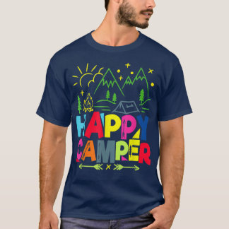Happy Camper Camping Funny Gifts Men Women Kids  T-Shirt