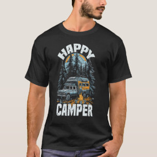 Happy Camper  Camping Graphic Tees for Men Women