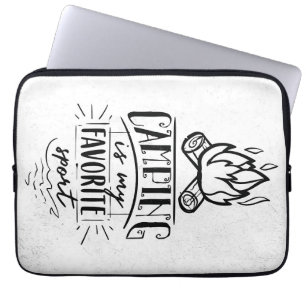 Happy Camper Camping Is My Favourite Sport Laptop Sleeve