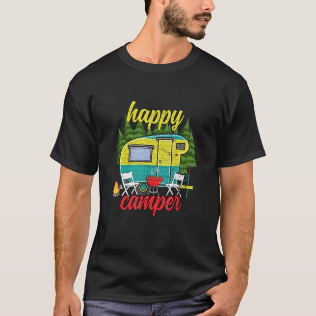Happy Camper Camping   Men Women Kids 6 T-Shirt (Front)