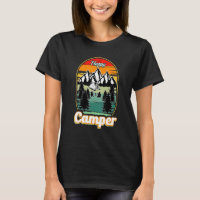 Happy Camper Camping Men Women Retro 70s 80s