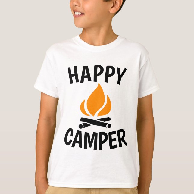HAPPY CAMPER, Camping T-shirts (Front)