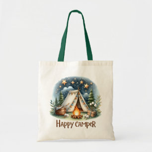 "Happy Camper" Camping Tote Bag