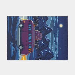 Happy Camper Camping Trip Art Doormat