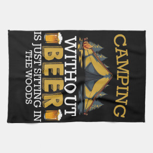 Happy Camper Camping Without Beer Kitchen Towel