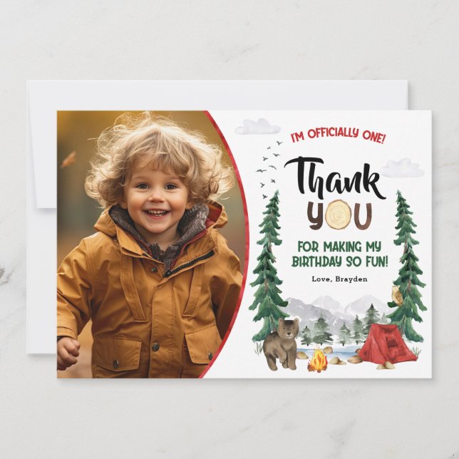 Happy Camper Carte de remerciements (Devant)