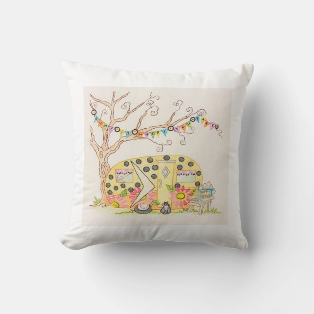 **HAPPY CAMPER** CHRISTMAS PILLOW (Front)