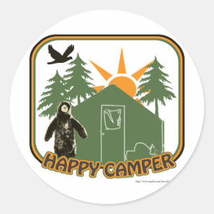 Happy Camper Classic Classic Round Sticker
