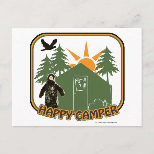 Happy Camper Classic Postcard (Front)