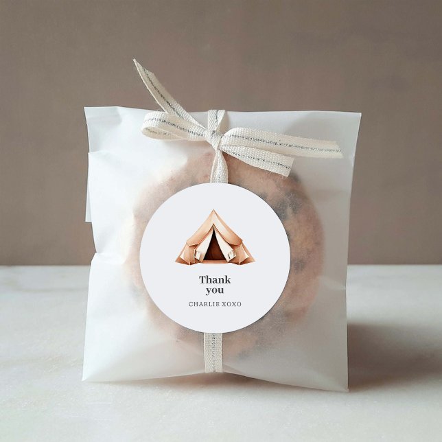 Happy Camper Custom Favor Sticker (Créateur téléchargé)