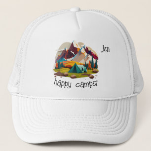 'happy camper' Customizable  Trucker Hat
