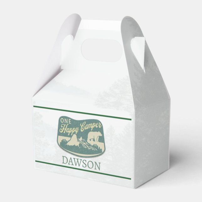 Happy camper, Favour Box, Adventure, National Park Favor Box (Front Side)