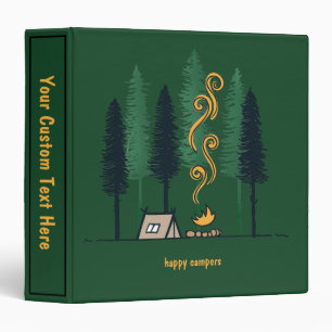 Happy Camper Forest Tent Camping Binder