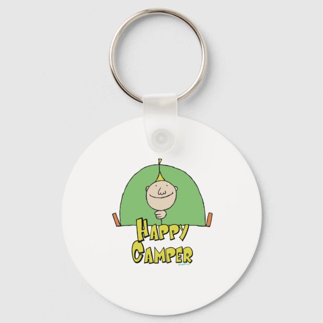 Happy Camper Guy Keychain (Front)