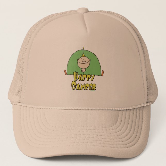 Happy Camper Guy Trucker Hat (Front)