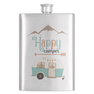 HAPPY CAMPER HIP FLASK