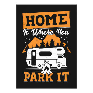 Happy Camper Home Is Where You Park It Photo Print
