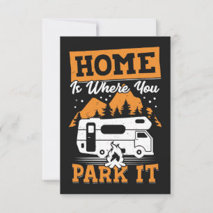 Happy Camper Home Is Where You Park It Thank You Card
