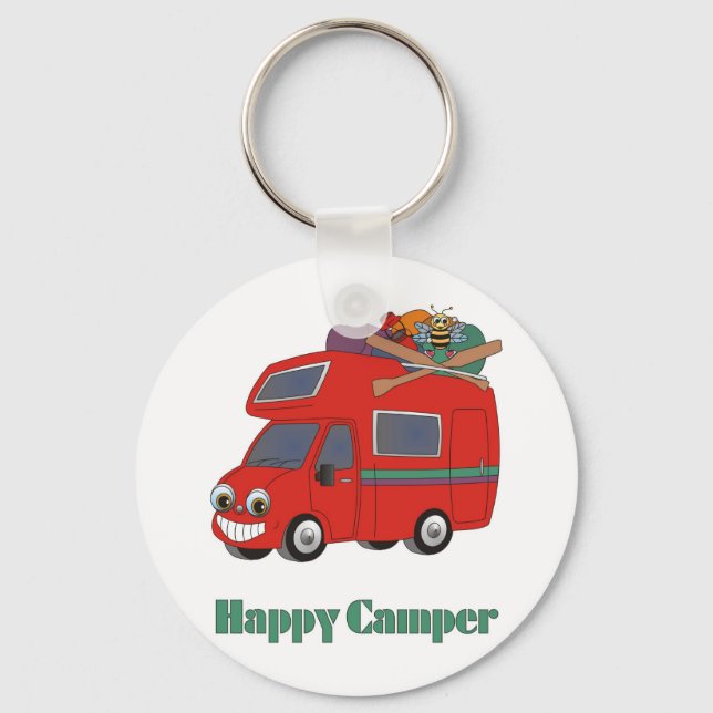 Happy Camper Keychain (Front)