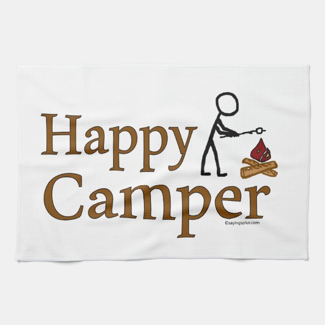 Happy Camper Kitchen Towel (Horizontal)
