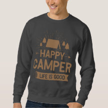 Happy camper life is good grey colour Men's Basic