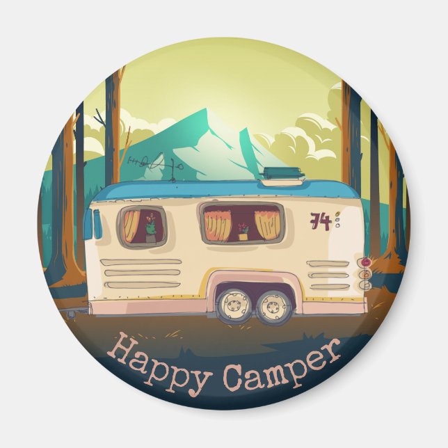 Happy Camper Magnet (Front)