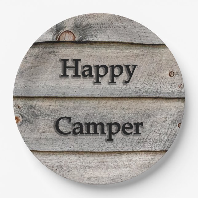 Happy Camper Paper Plate (Front)