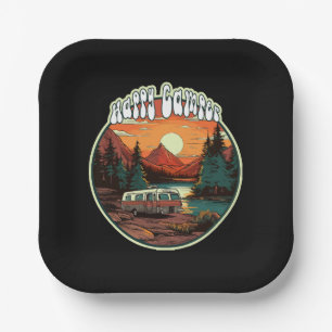 Happy Camper Paper Plate