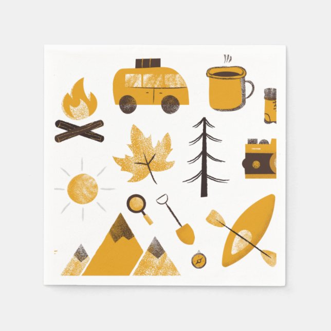 Happy Camper Party Napkins (Front)